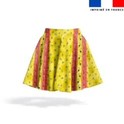 Provençal petites olives noires bande rouge - Fond jaune
