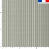 Rayures blanches aspect lin - Fond vert kaki