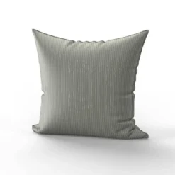 Rayures blanches aspect lin - Fond vert kaki