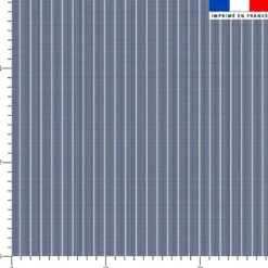 Rayures blanches aspect lin - Fond bleu foncé