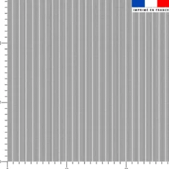 Rayures blanches aspect lin - Fond gris
