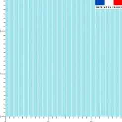 Rayures blanches aspect lin - Fond bleu clair
