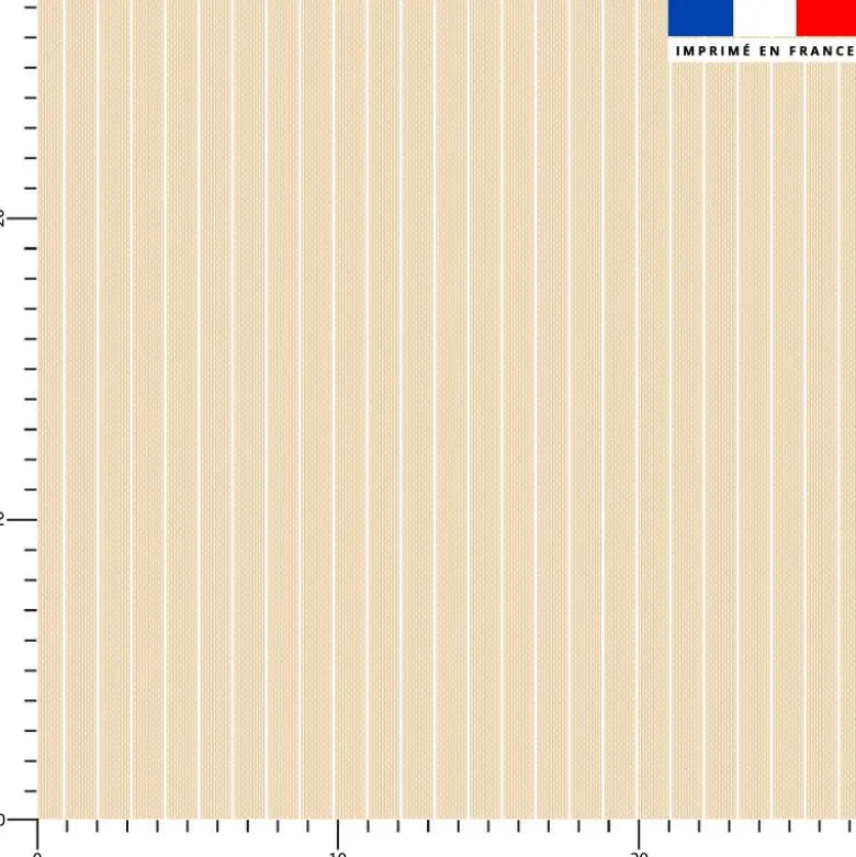 Rayures blanches aspect lin - Fond crème