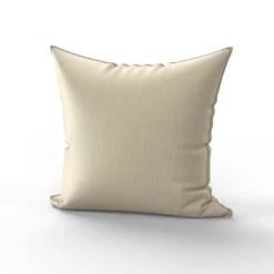 Rayures blanches aspect lin - Fond crème