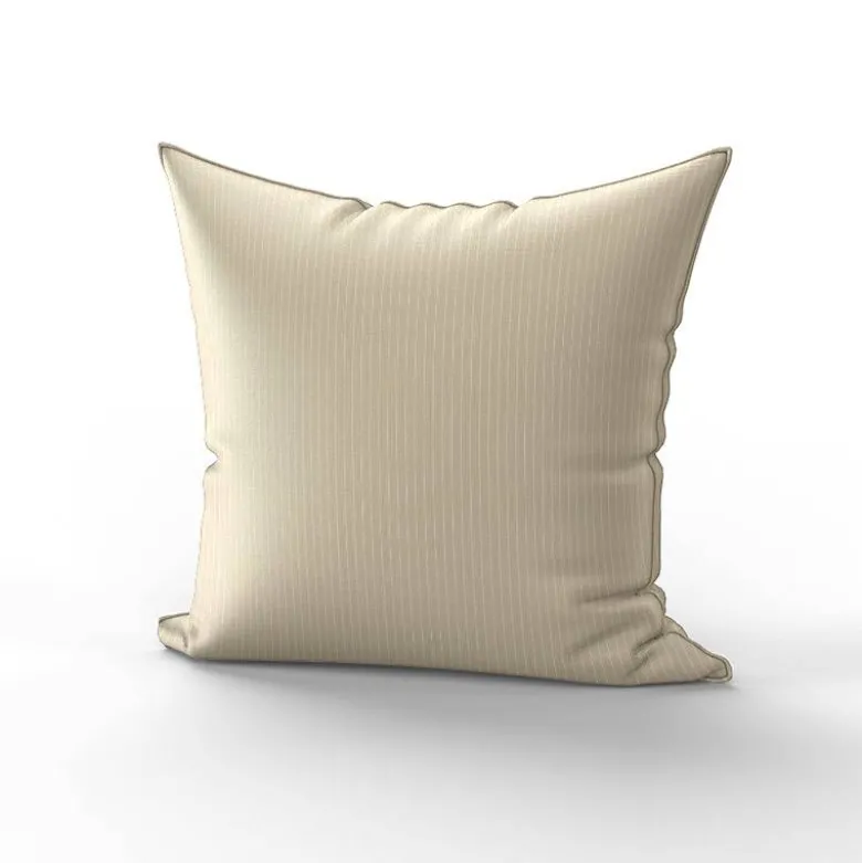 Rayures blanches aspect lin - Fond crème