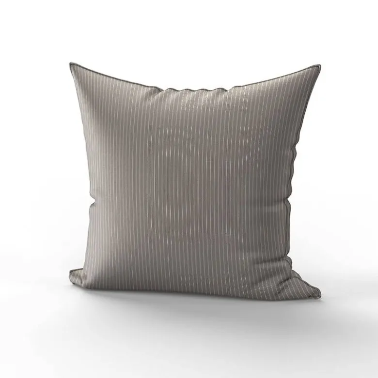 Rayures blanches aspect lin - Fond marron