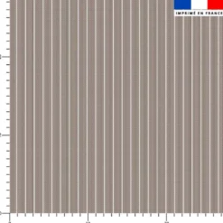 Rayures blanches aspect lin - Fond marron