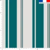 Rayures verticales bleu vert et vert canard - Fond écru