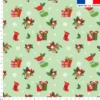 Renne et cadeaux de Noel - Fond vert