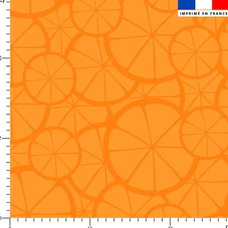 Rondelle d'orange - Fond orange