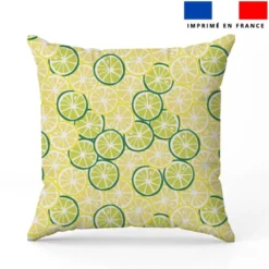 Rondelles de citron jaune et vert - Fond blanc