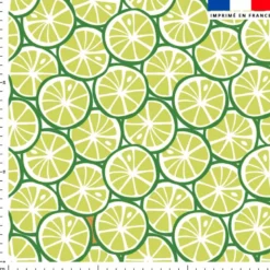 Rondelles de citron vert - Fond blanc