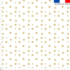 Rond étoile et sapin doré - Fond blanc