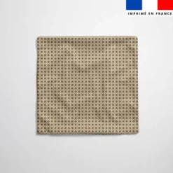 Rotin effet bois beige clair - Fond taupe