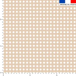 Rotin effet bois beige - Fond blanc