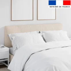Rotin effet bois beige - Fond blanc