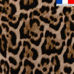 Résille recyclée motif imitation fourrure léopard clair