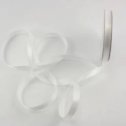 Ruban satin en bobine blanc 6 mm