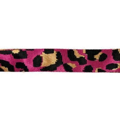 Sangle léopard 38mm fuchsia et ocre