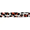 Sangle léopard 38mm gris galet et rouge orangé