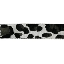 Sangle léopard 38mm gris galet et anthracite