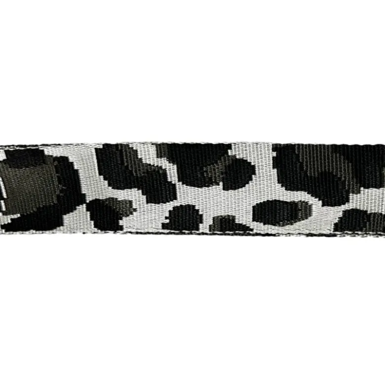 Sangle léopard 38mm gris galet et anthracite