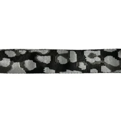 Sangle léopard 38mm noire et grise