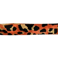 Sangle léopard 38mm orange foncé et ocre