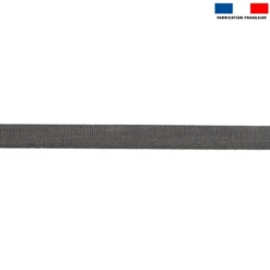 Sangle polyester aspect coton 23mm gris foncé