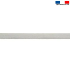 Sangle polyester aspect coton 23mm gris clair