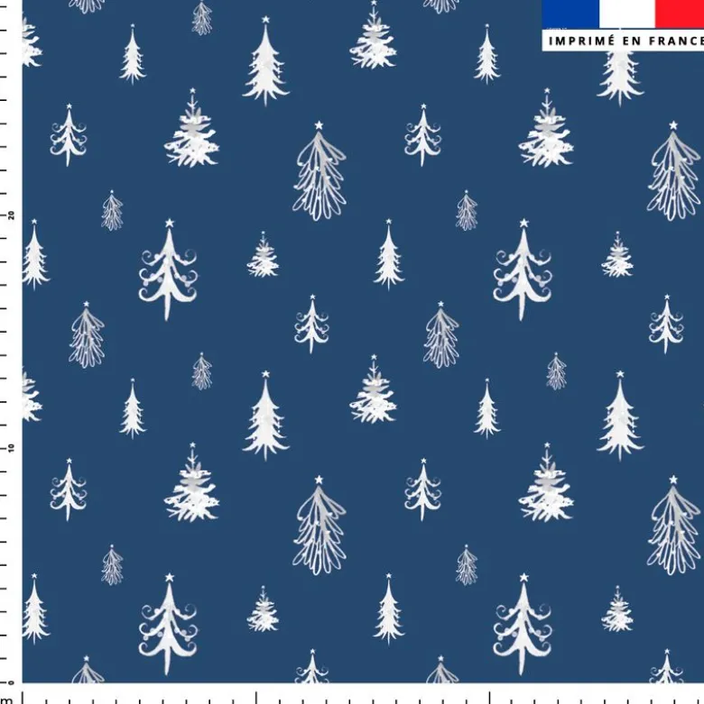 Sapin de Noel blanc - Fond bleu