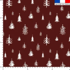 Sapin de Noel blanc - Fond rouge