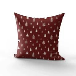 Sapin de Noel blanc - Fond rouge