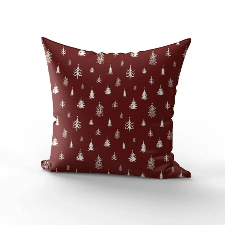 Sapin de Noel blanc - Fond rouge