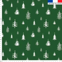 Sapin de Noel blanc - Fond vert