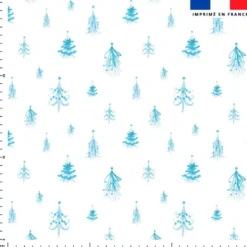 Sapin de Noel bleu - Fond blanc