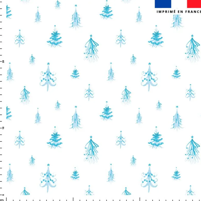 Sapin de Noel bleu - Fond blanc