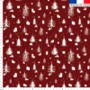 Sapin de Noel et cadeau blanc - Fond rouge