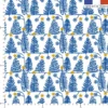 Sapin de Noël - Fond bleu - Création Andréa Leonelli