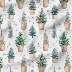 Sapin de Noël lumineux effet aquarelle - Fond blanc