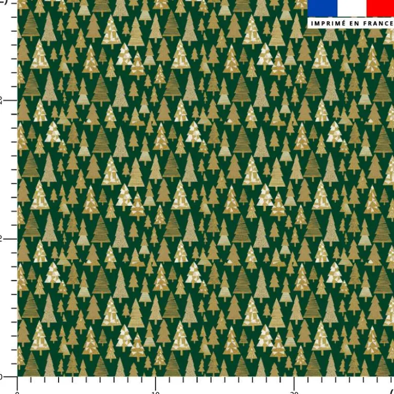 Sapin effet doré - Fond vert