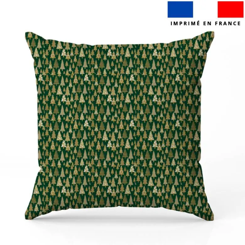 Sapin effet doré - Fond vert