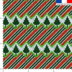 Sapin effet tricoté - Fond blanc