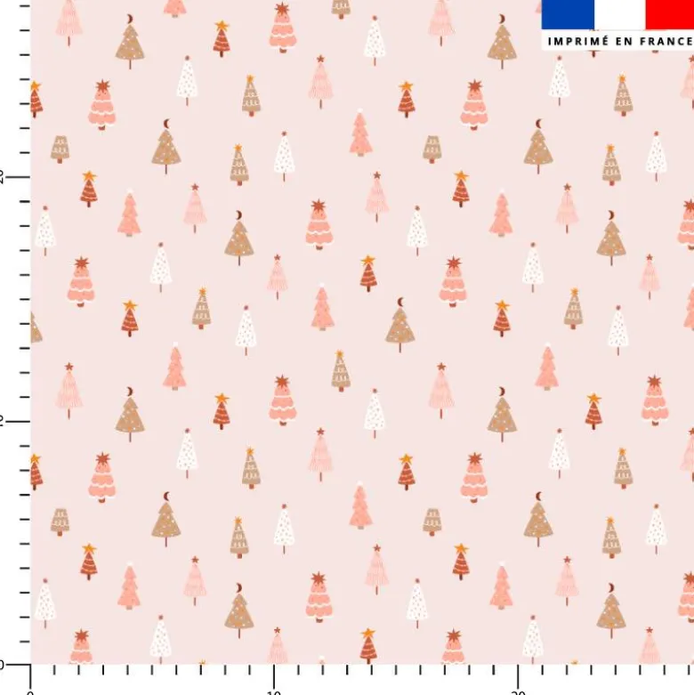 Sapin rose et beige - Fond nude