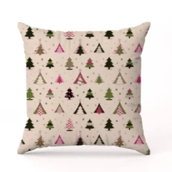 Sapin rose et vert - Fond beige - Création Lili Bambou Design