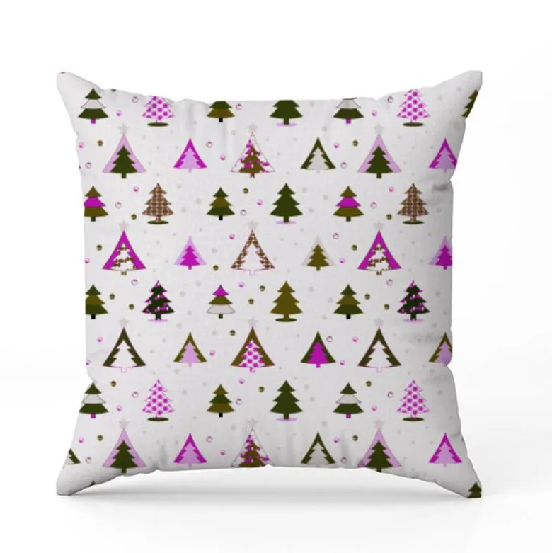 Sapin rose et vert - Fond blanc - Création Lili Bambou Design