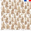 Sapins enneigés ocre marron - Fond blanc