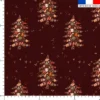 Sapins et petites fantaisies étincelantes - Fond marron