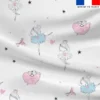 Satin blanc motif danseuse
