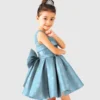 Satin bleu clair imprimé flocon de neige